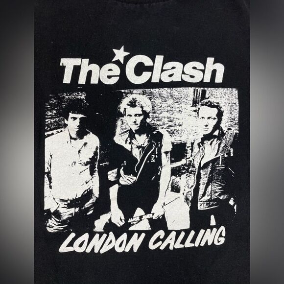 The Clash London Calling Graphic T-shirt Women Medium Black Short Sleeve Music - Picture 3 of 5